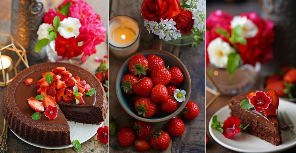 EGGLESS BAKING ... No eggs, no worries. 10 egg free Spring desserts to bake now! 14 Eggless Chocolate Strawberry Tart Cake