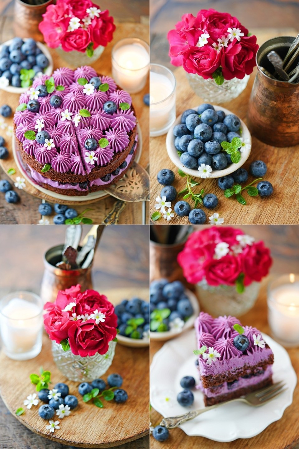 EGGLESS BAKING ... No eggs, no worries. 10 egg free Spring desserts to bake now! 9 Eggless Blueberry Chocolate Cake Recipe with cream cheese filling