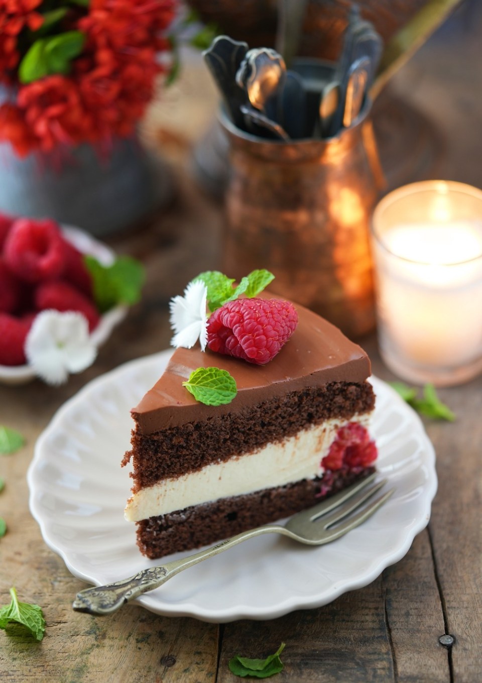 EGGLESS BAKING ... No eggs, no worries. 10 egg free Spring desserts to bake now! 4 Eggless Raspberry Chocolate Cream Cake Slice