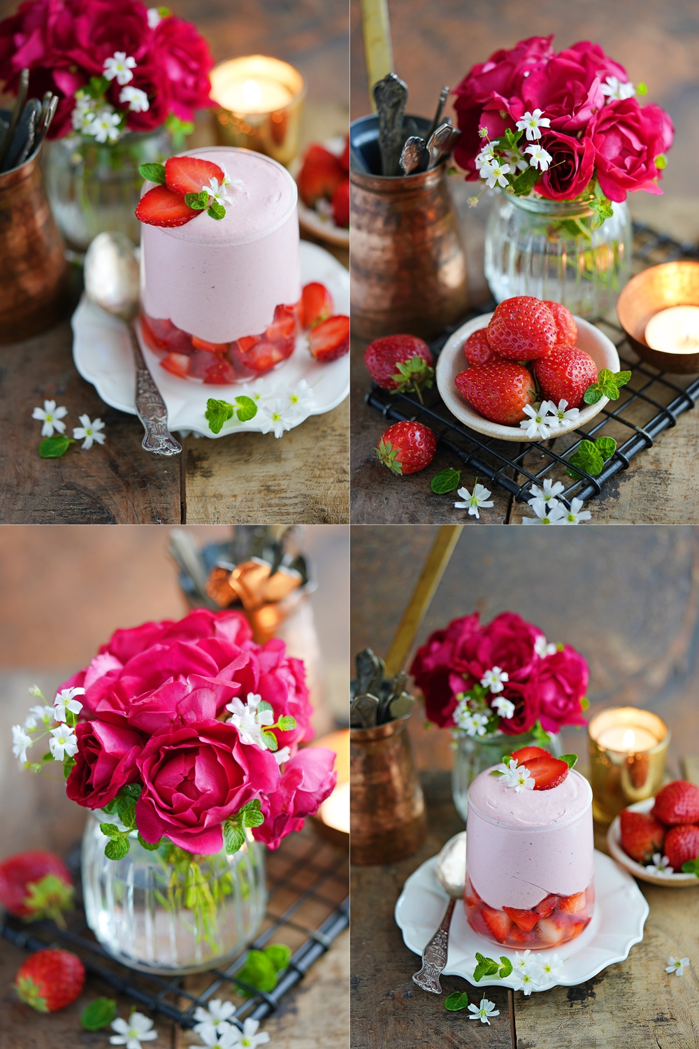 Eggless Strawberry Mousse ... fresh & exciting. Make it for Mother's Day! 10 6 ingredient Eggless Strawberry Mousse Recipe