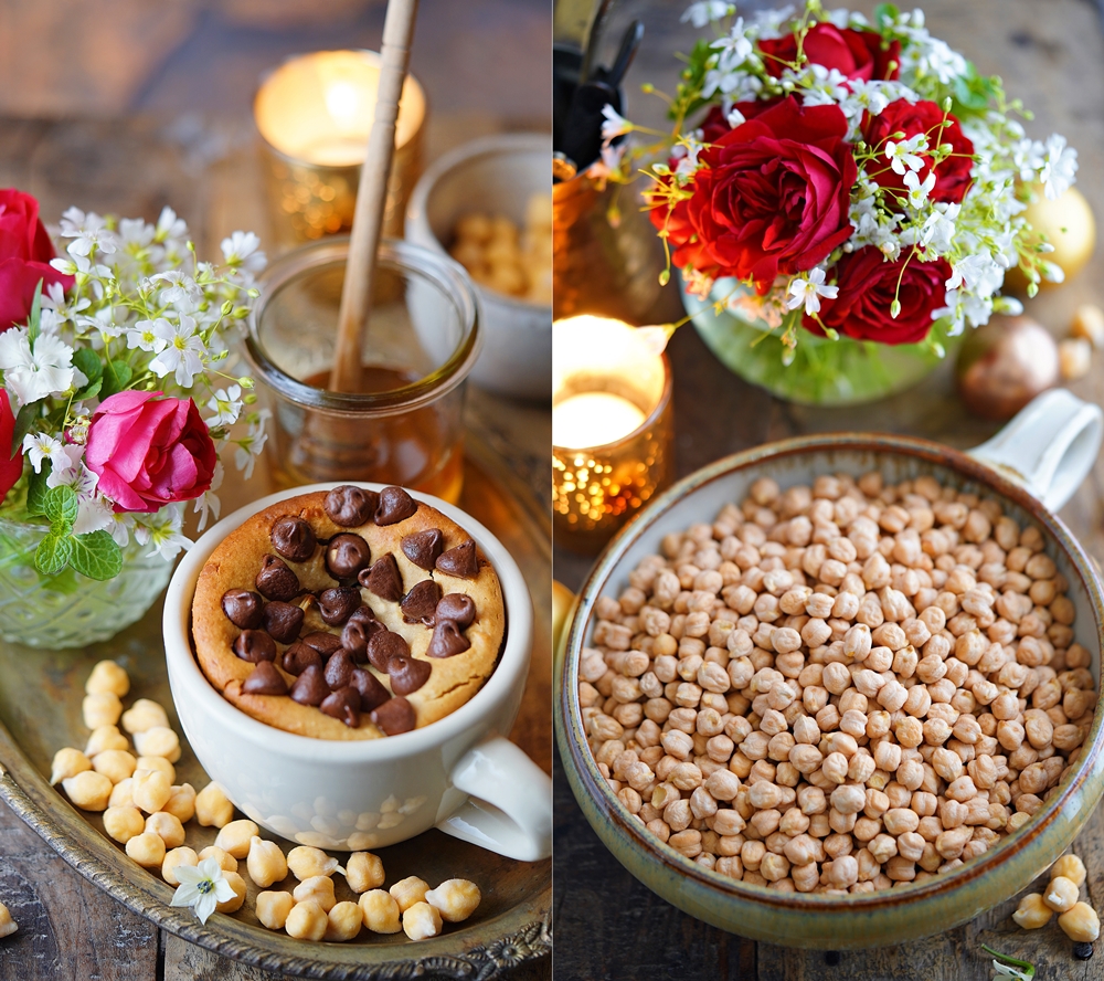 Vegan Chickpea Chocolate Chip Mug Cake